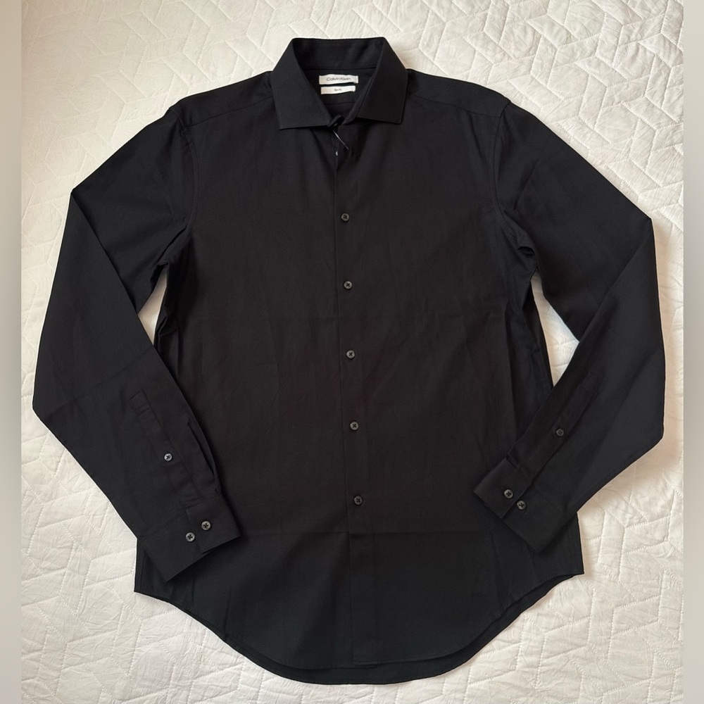 Men’s Calvin Klein Black Dress Shirt Size M